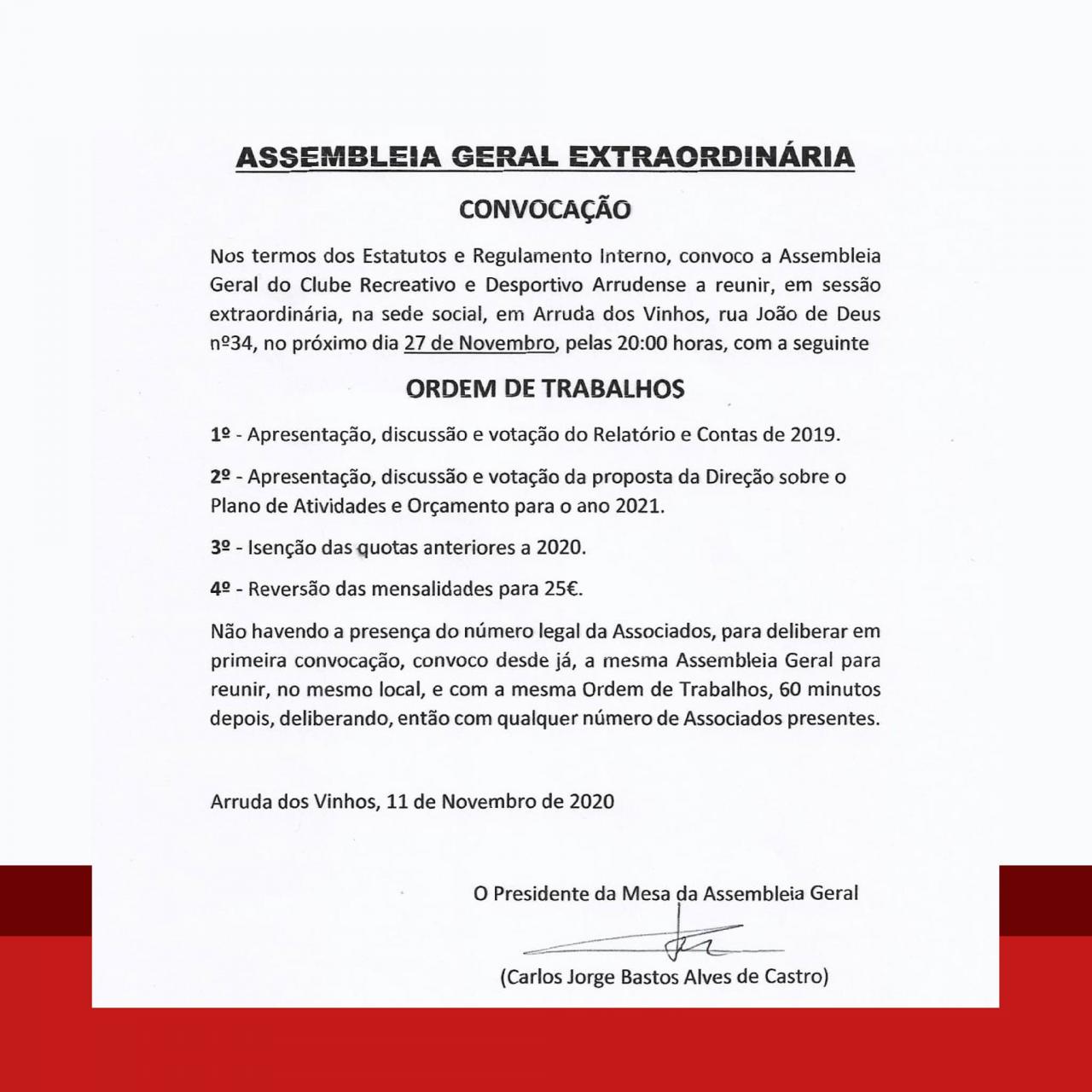 CRDA - Assembleia-geral